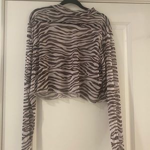 Plus size zebra top